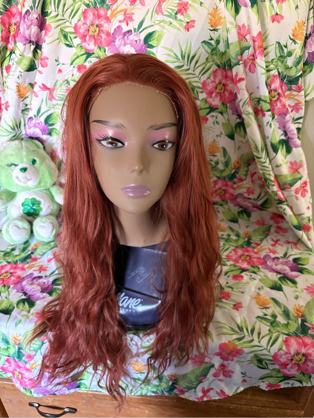 Amazon Red Long Wavy Lace Front Wig for Women 30” length